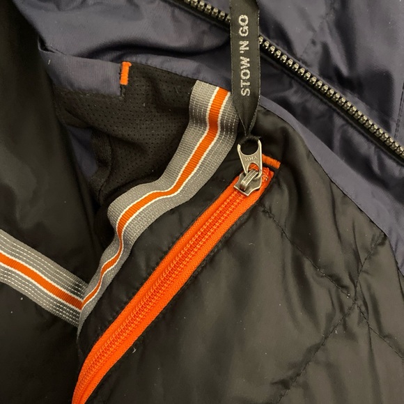 Timberland Weargear Jacket Duck Down Puffer Full Zip Navy Blue Mens Large Flaw - Picture 7 of 16